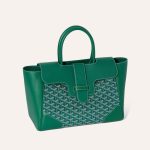 Goyard Saigon Tote Green Goyardine Canvas Palladium Hardware - Image 3